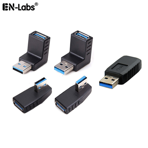 Kit de conector USB 3, adaptador macho a hembra, conector USB 3,0 de 180/90 grados (derecha, izquierda, arriba, abajo), Protector de puerto para portátil ► Foto 1/5