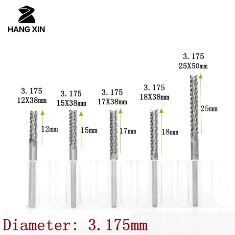 HANGXIN 1 Uds 3.175mm 4mm 5mm 6mm carburo de tungsteno fresa Máquina de corte CNC PCB máquina de grabado máquina de molino de extremo de carpintería router bit ► Foto 1/1