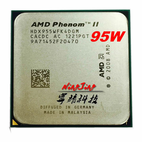AMD Phenom II X4 955 3,2 GHz 95w CPU Quad-Core procesador HDX955WFK4DGM/HDX955WFK4DGI hembra AM3 ► Foto 1/1