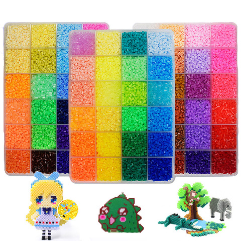 Kit de juguetes de 39000 Uds. Perler de 72 colores, cuentas Hama de 5mm/2,6mm, juguete DIY de rompecabezas 3D, juguete para niños creativo hecho a mano, juguete para regalo ► Foto 1/6
