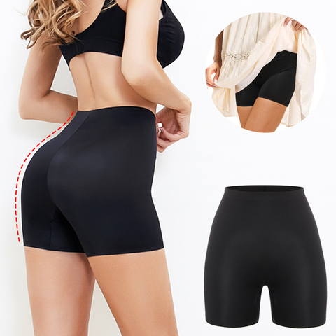 Anti Chafing pantalones de seguridad invisibles debajo de la falda pantalones cortos sin costuras suave ropa interior Ultra fino cómodo Control bragas ► Foto 1/6