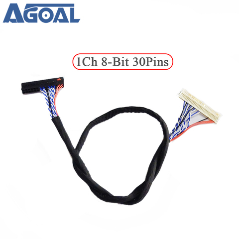 Cable LVDS de FIX-30P-D8 de 400mm, 1 canal, 8 bits, 30 Pines, 30 Pines, línea única de 8 líneas para panel de pantalla grande de 26-47 pulgadas, 2 modelos, Envío Gratis ► Foto 1/6