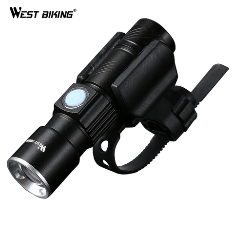 WEST BIKING-Luz LED frontal para bicicleta, recargable vía USB, Zoom elástico, 200m, resistente al agua ► Foto 1/1