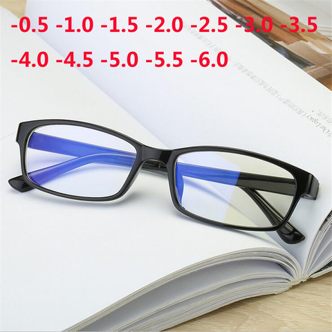 Gafas de miopía cuadradas Anti-blu-ray para hombre y mujer, gafas de diseñador marca Anti-fatiga, gafas graduadas para miopía-0,5-1,0 To-6,0 ► Foto 1/6