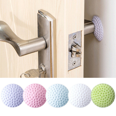 Pegatinas autoadhesivas suaves y gruesas para proteger la pared, Tope de puerta estilo Golf, almohadilla de goma, guardabarros de puerta, producto para el hogar ► Foto 1/6