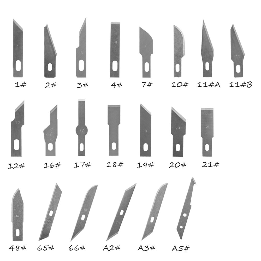 Herramientas de bisturí de hoja quirúrgica 10 Uds cuchillas de