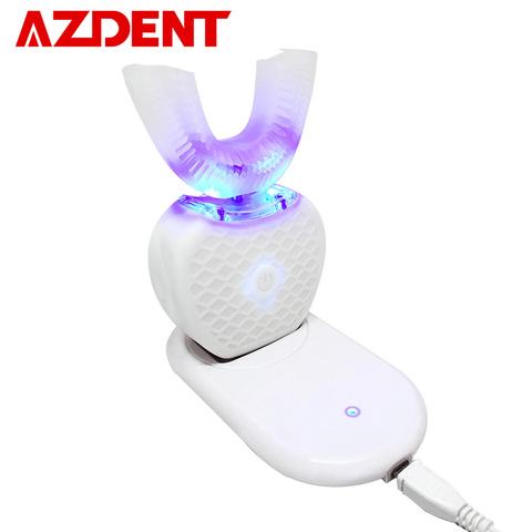 Cepillo de Dientes eléctrico sónico automático inteligente de 360 grados U tipo 4 modos cepillo de dientes carga USB blanqueador de dientes luz azul ► Foto 1/6