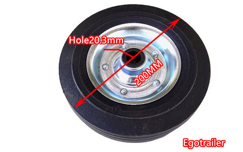 Egotrailer-rueda de repuesto para remolque jockey, pieza de repuesto de 200x50mm, piezas de remolque, accesorios de remolque, componente de remolque ► Foto 1/3