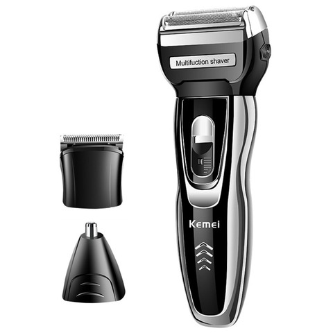 3in1 recargable hoja de afeitar maquinilla de afeitar eléctrica para hombres barba trimmer barba máquina de afeitar corte facial trimmer nariz trimmer ► Foto 1/1