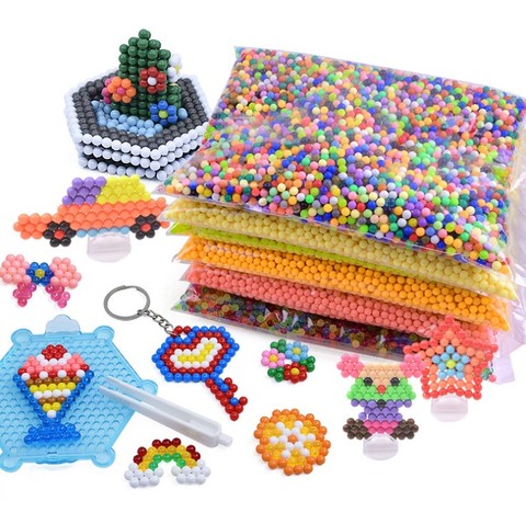500 Uds 5mm venta 3d aqua Puzzles juguete Perler Hama cuentas bola regalo de Año Nuevo Perlen aprender juguetes de los niños ► Foto 1/6