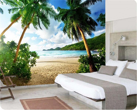 Papel tapiz 3d de alta calidad, papel tapiz de pared grande para dormitorio, TV, sofá, viaje, Isla de Palma de mar, mural ► Foto 1/3