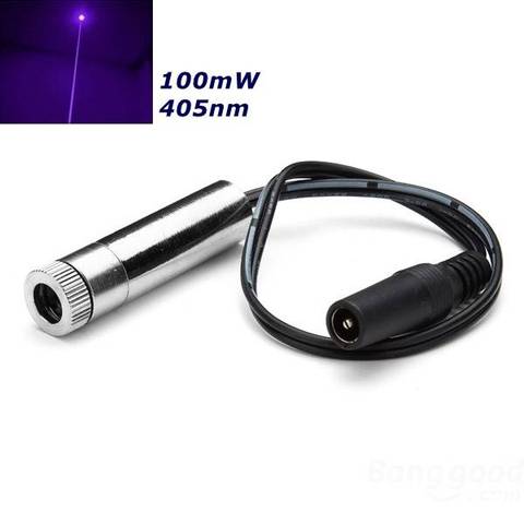 Módulo láser de 100mW 405nm, nuevo generador de diodo, punto ultravioleta enfocable ► Foto 1/6