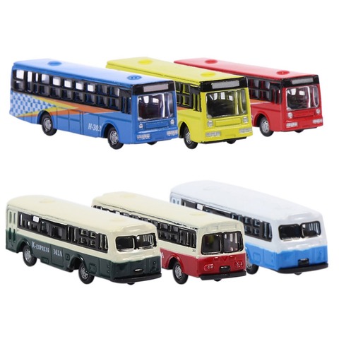 Modelo de Buses1:150, 6 uds., diseño de tren a escala BS150 N, Bus, ruedas libres, modelado de ferrocarril ► Foto 1/6