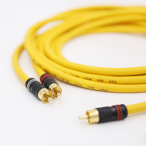Cable de conexión RCA Chapado en plata, Audio Hifi, D102MKIII, nuevo, envío gratis, un par ► Foto 1/3
