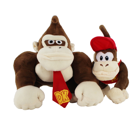 14-19 cm dos estilos Super Mario Bros Donkey Kong mono y Diddy Kong peluche relleno suave juguetes para niños regalos envío libre ► Foto 1/6