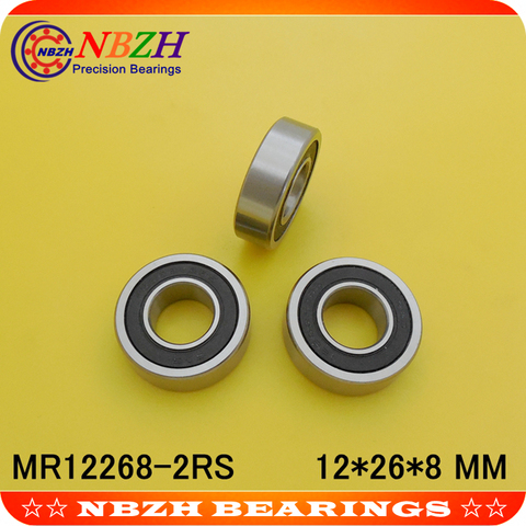 2 uds 6000/12 2RS rodamiento para rueda de bicicleta piezas de reparación de MR12268 12268-2RS 600/12-2RS 12*26*8mm ► Foto 1/6