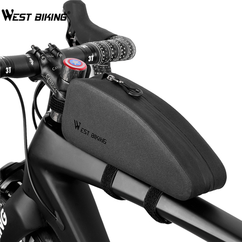 WEST BIKING-bolsas completas e impermeables para bicicleta de montaña y carretera, almacenamiento para cuadro de bicicleta, tamaño S/M, Bolsa de tubo superior delantera ► Foto 1/1