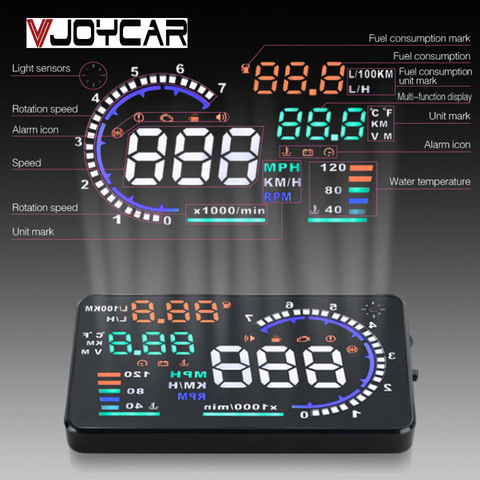 Pantalla HUD Head Up para coche A8 de 5,5 pulgadas y pantalla de 4 