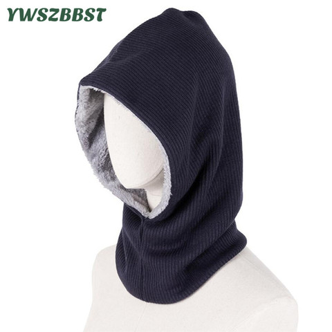 ¡Nuevo! Gorro abrigado Unisex para el invierno, con capucha gorro, conjunto de bufanda, gorro de otoño para mujer y hombre, bufanda con capucha para montar en el exterior a prueba de viento ► Foto 1/6