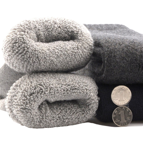 Calcetines de invierno para hombre, calcetín grueso de lana fría, 30 grados por debajo de cero, 3 pares ► Foto 1/6