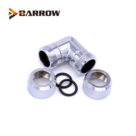 BARROW-adaptador giratorio de 90 grados para tubo duro OD12/14/16MM, G1/4 ', rosca Dual ► Foto 1/3