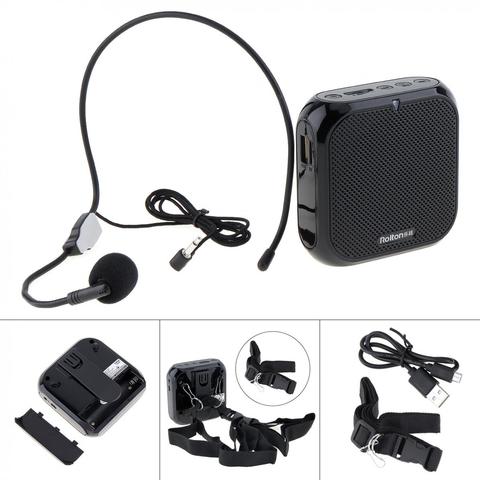 Rolton-Mini altavoz de Audio K400 con cable, megáfono amplificador de voz, micrófono, banda para la cintura, Clip compatible con Radio FM TF MP3 ► Foto 1/6