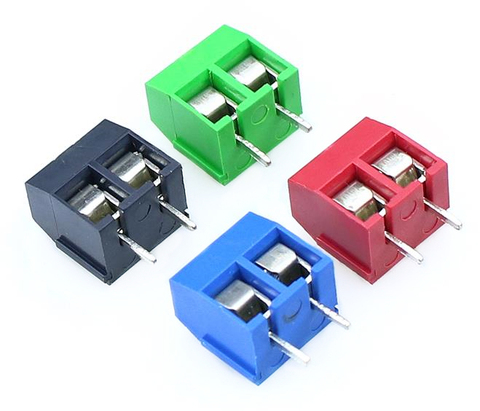10 unids/lote KF301-5.0-2P paso 5,0mm Pin recto 2 P tornillo Terminal para PCB de conector de bloque de ► Foto 1/3