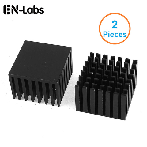 En-Labs-disipador térmico de aluminio negro anodizado, disipador de calor del refrigerador electrónico, 28x28x20mm, para Chip Northbridge Southbridge, 2 uds. ► Foto 1/2