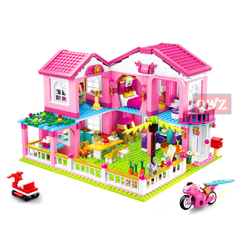 Nuevo Modelo de Villa de jardín grande para amigos de chica de ciudad, bloques de construcción, juguete técnico Playmobil para niños, regalos ► Foto 1/6