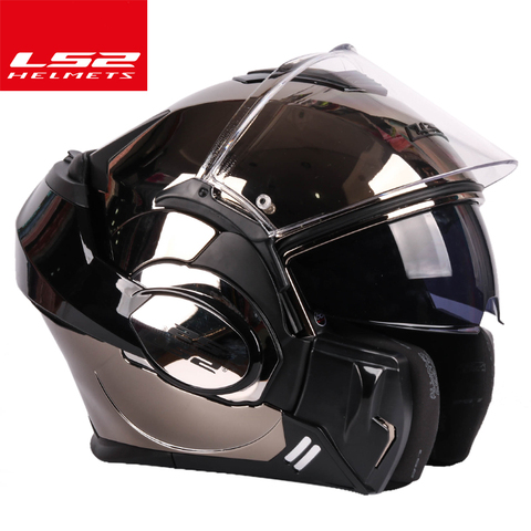 LS2 FF399 Flip up casco doble lente casco de la motocicleta volver voltereta casco ► Foto 1/2