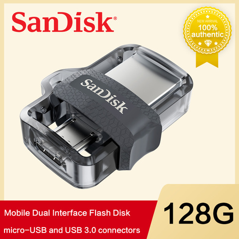 Sandisk-unidad Flash USB OTG, dispositivo android, Usb 3,0, Mini Pen Drive, 128GB, Micro Usb, 16GB, 32GB, 64GB ► Foto 1/6