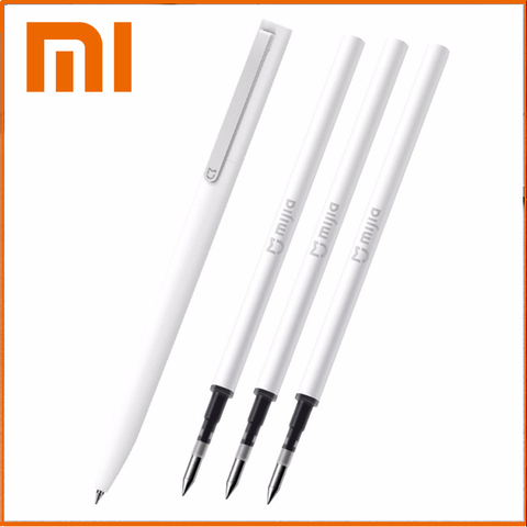 Original Xiaomi Mijia Sign Pen 9,5mm Signing Pen escuela papelería suave Suiza recarga Japón tinta añadir Mijia pluma negro refil ► Foto 1/6