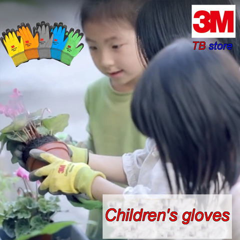 Guantes de seguridad para niños, talla estándar XS, 3M, guantes resistentes al uso, prevención de arañazos ► Foto 1/5