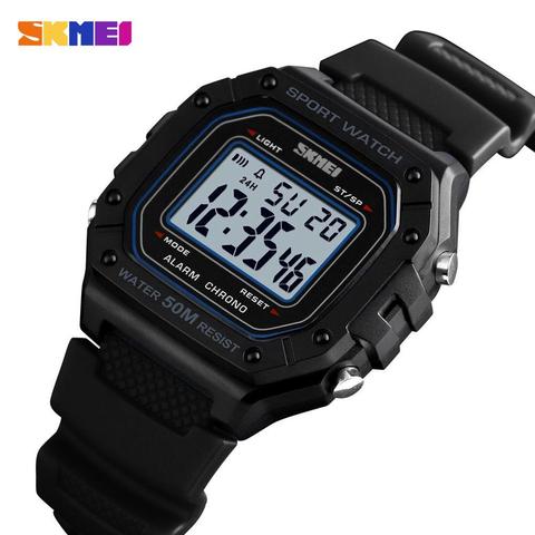 2022 SKMEI hombres marca reloj de pulsera de los hombres del reloj del Deporte Militar hombre reloj Digital 5Bar impermeable reloj Relogio Masculino 1496 ► Foto 1/6