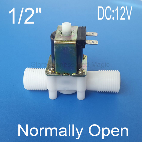 Válvula Solenoide magnética eléctrica, desviador de Control de agua DC12V DC24V opcional, tipo normalmente abierto, 1/2 pulgadas ► Foto 1/6