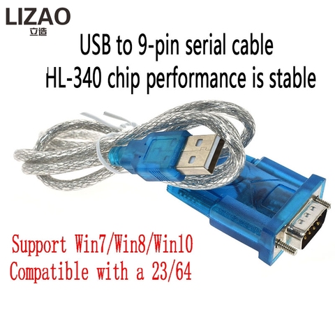 Adaptador de Cable USB a RS232, puerto COM Serial PDA de 9 pines, compatible con Windows S7 64, nuevo HL-340 ► Foto 1/6