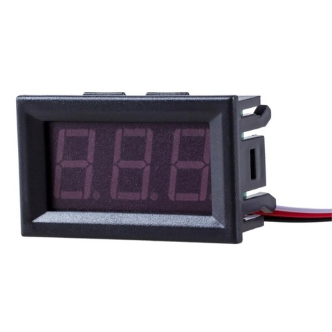 Mini voltímetro Digital para coche, batería de prueba de voltaje, CC 0-30V 0-100V, 3 cables, rojo, verde, azul, pantalla LED, 1 ud. ► Foto 1/6
