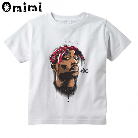 Camiseta de diseño tupac 2pac para niños y niñas, camisa informal de música, Hip-Hop ► Foto 1/4