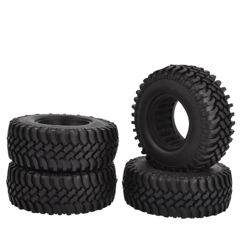 4 Uds 100mm 1,9 pulgadas neumáticos de goma con insertos de espuma para 1:10 RC Rock Crawler Axial SCX10 D90 D110 Tamiya CC01 1,9 pulgadas neumáticos ► Foto 1/6