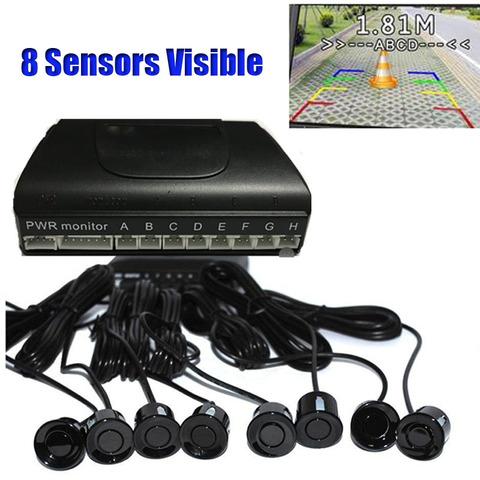 Dual-core sensores de aparcamiento para coche 8 Redars sistema de Video Auto sistema BIBI sonido de alarma aparcamiento asistencia parktronic ► Foto 1/5