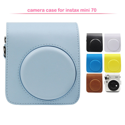 Funda protectora de cuero PU para cámara clásica, bolso con correa de hombro, Compatible con Fujifilm Instax Mini 70 ► Foto 1/6