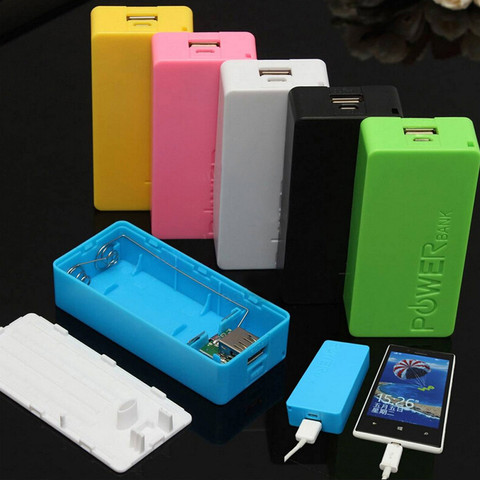 Cargador de batería de 5600mAh 2X 18650 banco de energía USB, caja DIY para iPhone, para teléfono inteligente, MP3, carga móvil electrónica ► Foto 1/6