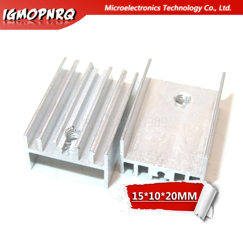 Disipador de calor de aluminio, Transistor hjxrhgal para transistores TO220, blanco, 15x10x20mm, 10 uds. A-220 ► Foto 1/1