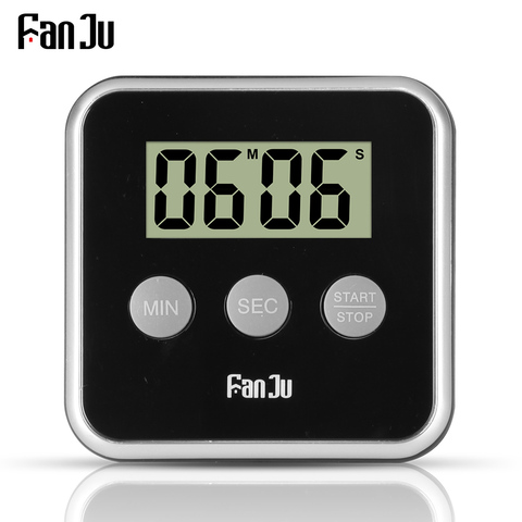 FanJu FJ231 Digital temporizador de cocina cuenta atrás magnética pantalla grande alarma fácil de usar Mini soporte trasero cocinar temporizador ► Foto 1/6