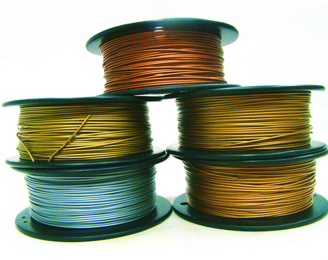 Filamento de impresora 3D, 20% de Metal basado en PLA, 1,75mm/3,0mm, 0,5 kg/1.1lb, cobre/latón/bronce/cobre rojo/aluminio ► Foto 1/4