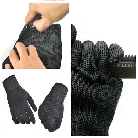 100% táctico de Kevlar guantes de protección para el trabajo guantes de seguridad antiabrasión resistentes a cortes Nivel 5 senderismo ► Foto 1/5