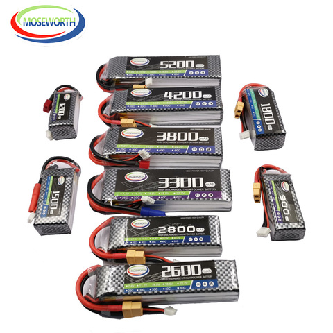 Nano juguetes RC batería LiPo 3S 11,1 V 1300, 1800, 2200, 2600, 3300, 4500, 6000mAh 30C 40C 60C Dron aeroplano RC helicóptero baterías 3S ► Foto 1/6