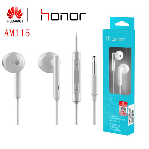 Huawei Original Honor AM115 del auricular con micrófono y control remoto en la oreja los auriculares Jack de 3,5mm para teléfonos inteligentes ► Foto 1/5