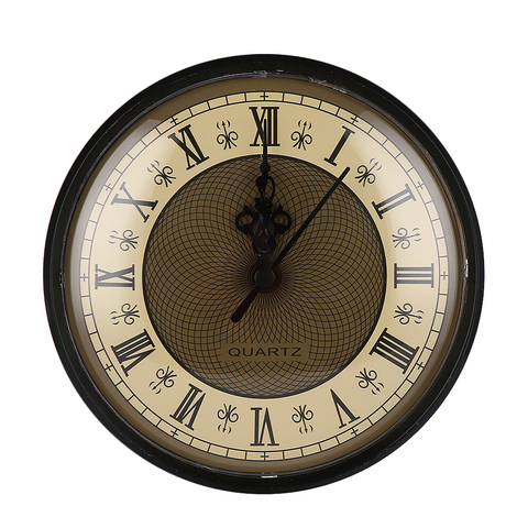 Movimiento de cuarzo clásico de diámetro de 130mm, inserto de Romano Número, cara dorada, embellecedor negro, accesorios de reloj DIY, nuevo ► Foto 1/2