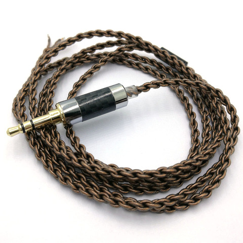 Auricular de cristal único de cobre RY-C09 Cable súper suave reparación de la fiebre enchufe metálico ie800 Cable de auriculares DIY 20- core 4x4 ► Foto 1/6